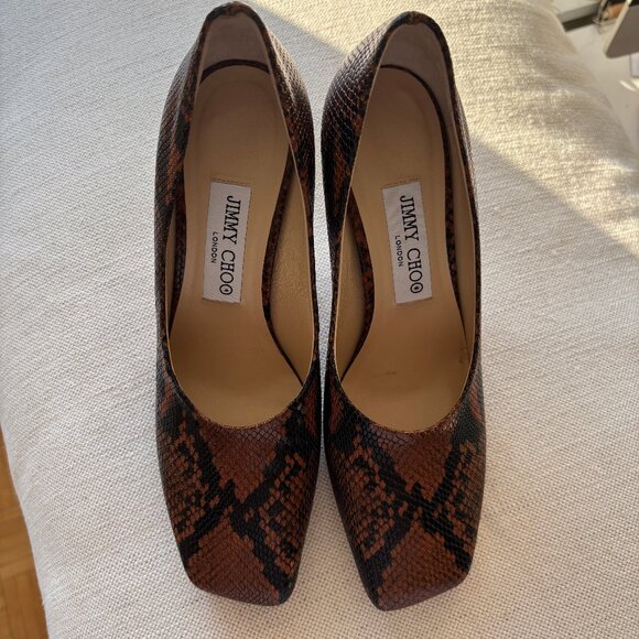 *NEW* Jimmy Choo Marcela 85 Snake Print Pumps - US 6 - Picture 3 of 15